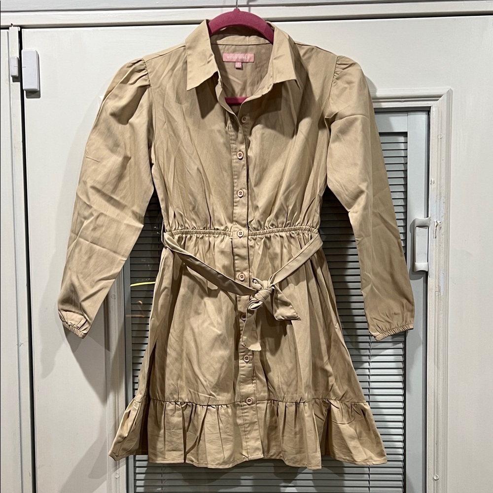 BCBGirls Tan Casual Kids Dress